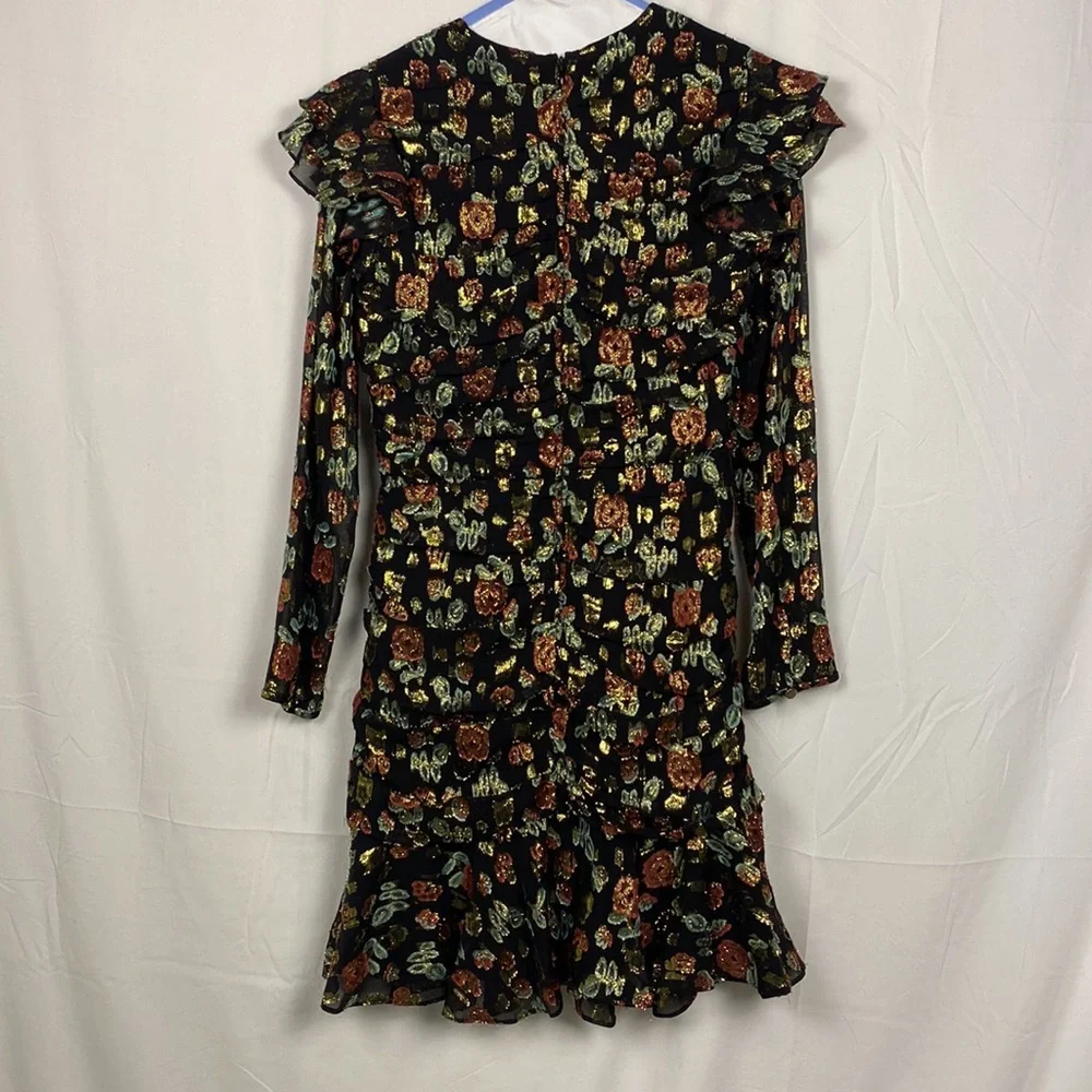 Veronica Beard ‘Parc Ruched Flora Ruffle Skirt Dress’ - Picture 7 of 8